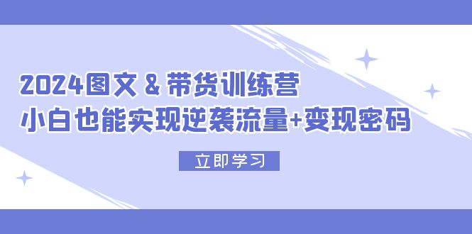 2024图文短视频带货训练营，小白轻松实现流量变现-无双副业