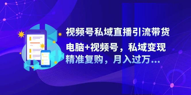视频号私域直播引流带货：电脑操作与变现技巧-无双副业