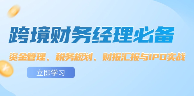 跨境财务经理实战指南：资金管理、税务规划与IPO流程-无双副业