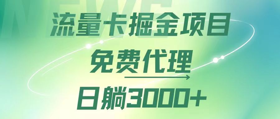 流量卡代理项目，日赚3000+，多种推广途径轻松变现-无双副业