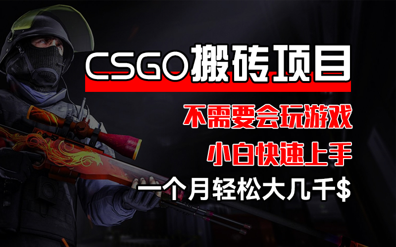 CSGO装备搬砖项目，操作简单，小白快速上手，轻松月入几千-无双副业
