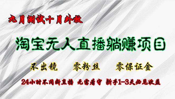 淘宝无人直播最新玩法，零门槛创业，24小时躺赚-无双副业