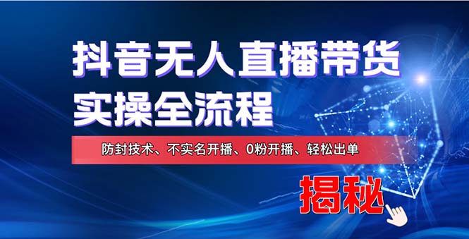 抖音无人直播实现财务自由的全套实操流程-无双副业