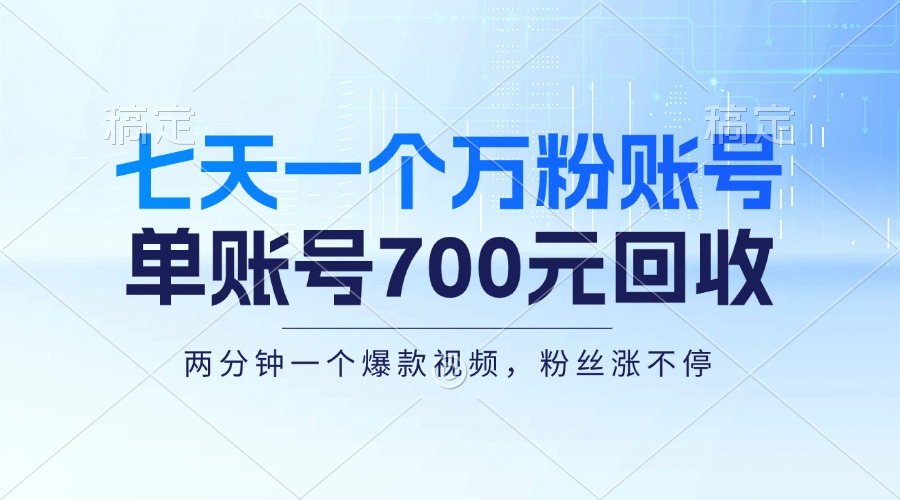 快手万粉账号快速打造指南，新手轻松月入三万+-无双副业