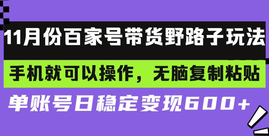 百家号视频带货新玩法 手机操作轻松变现-无双副业