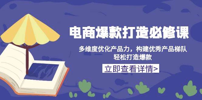 电商爆款打造必修课：多维度优化产品力与构建产品梯队-无双副业