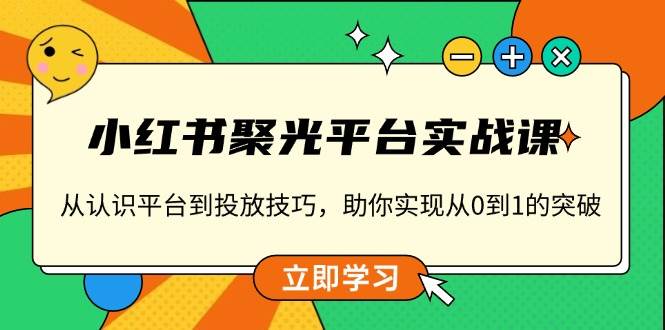 小红书聚光平台实战课：从平台认知到投放技巧全解析-无双副业
