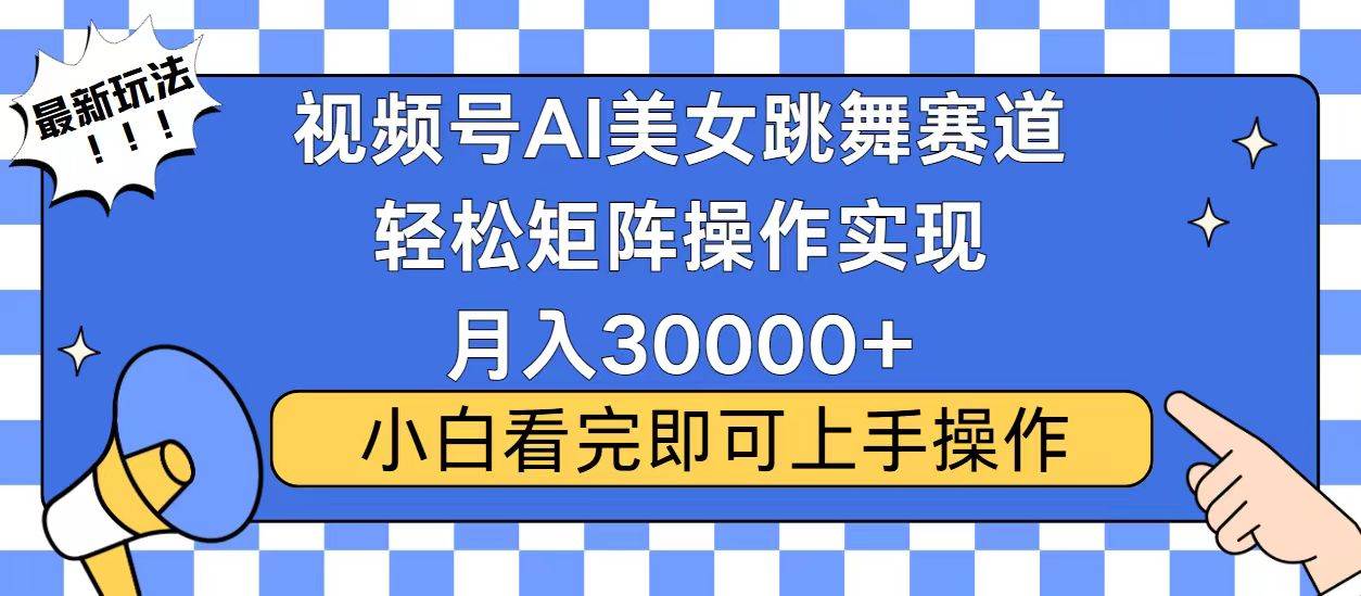 视频号蓝海赛道玩法，轻松起号实现月入30000+-无双副业