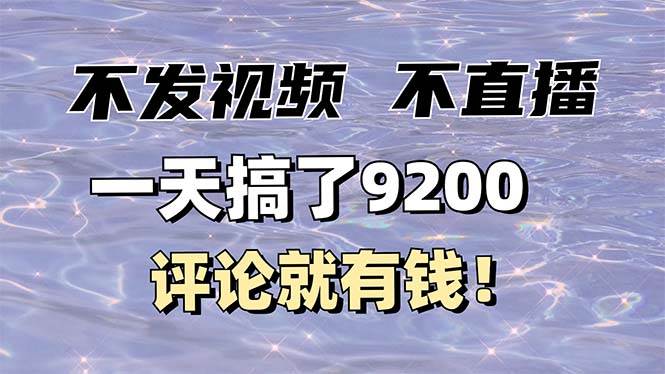 悟空直搜拉新项目：评论截流轻松赚钱，日入几千不是梦-无双副业