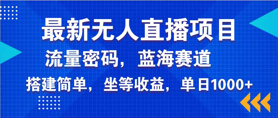 无人直播美女电影游戏项目，轻松日入3000+，蓝海赛道流量密码-无双副业