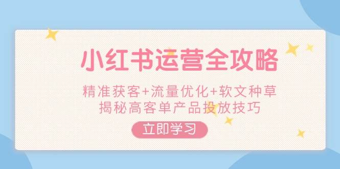 小红书运营全攻略：精准获客与流量优化技巧-无双副业