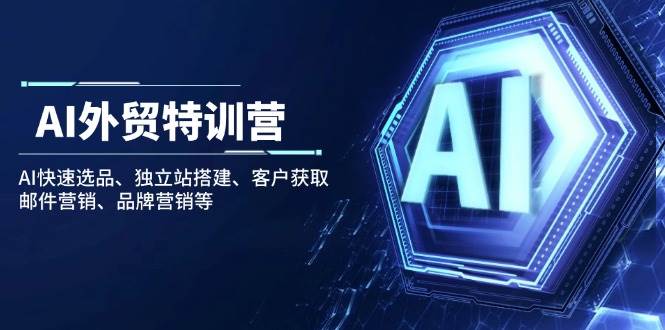 AI外贸特训营：快速选品、独立站搭建、客户获取与品牌营销-无双副业