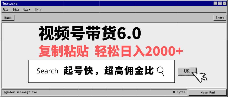 视频号带货6.0玩法，轻松日入2000+，超高佣金比，新手快速上手-无双副业