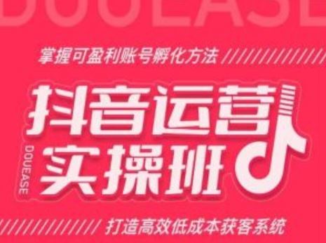 掌握抖音账号孵化与低成本获客的运营方法-无双副业