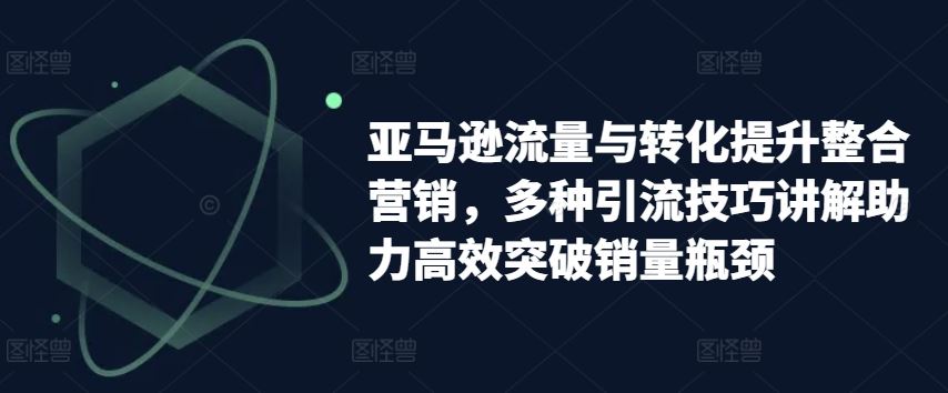 亚马逊流量转化提升与整合营销技巧全解析-无双副业