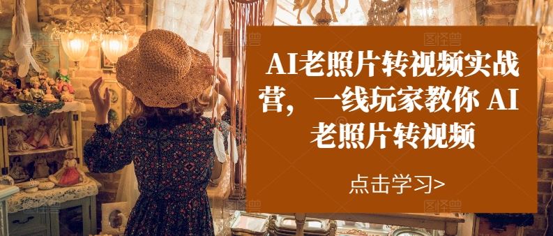 AI老照片转视频实战教程，一线玩家手把手教学-无双副业