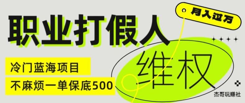 职业打假人电商维权揭秘，冷门暴利项目解析-无双副业