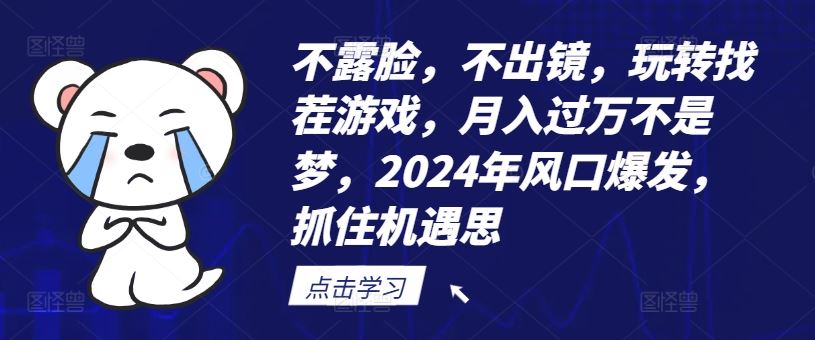 玩转找茬游戏实现月入过万，2024年新机遇揭秘-无双副业