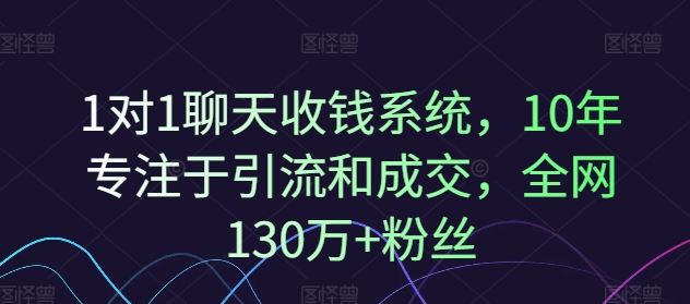 高效1对1聊天收钱系统，提升成交率的专业指南-无双副业