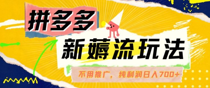 拼多多自然流量玩法揭秘，日入700+无需推广-无双副业