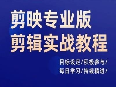 剪映专业版视频剪辑技巧与实战教程-无双副业