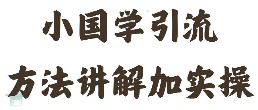 国学引流方法实操教学，日加50个精准粉-无双副业