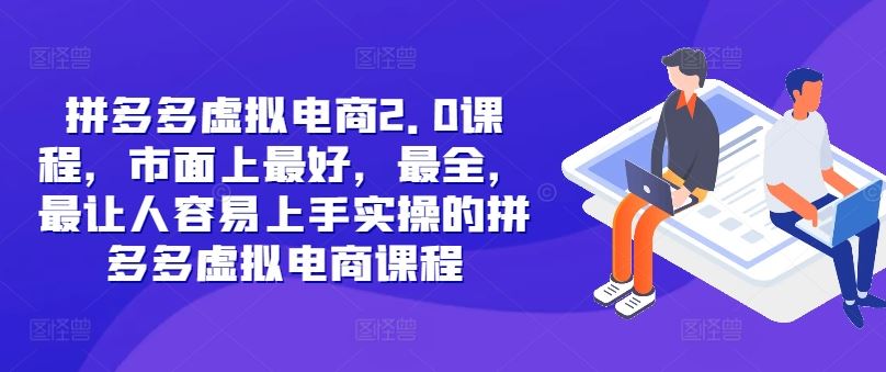 拼多多虚拟电商2.0项目：最全面易上手的实操课程-无双副业