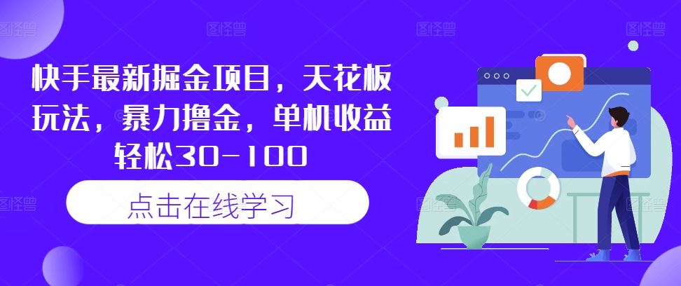快手掘金项目：单机日收益30-100的暴力玩法-无双副业