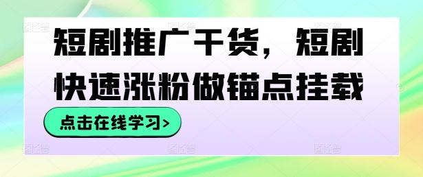 短剧推广技巧与快速涨粉策略-无双副业