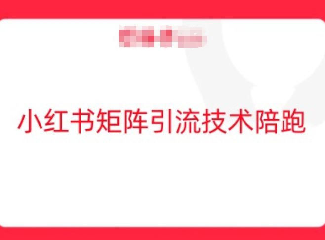 掌握小红书矩阵引流技术，玩转平台流量-无双副业