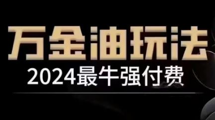 2024最强付费玩法实操指南，万金油策略全程解析-无双副业