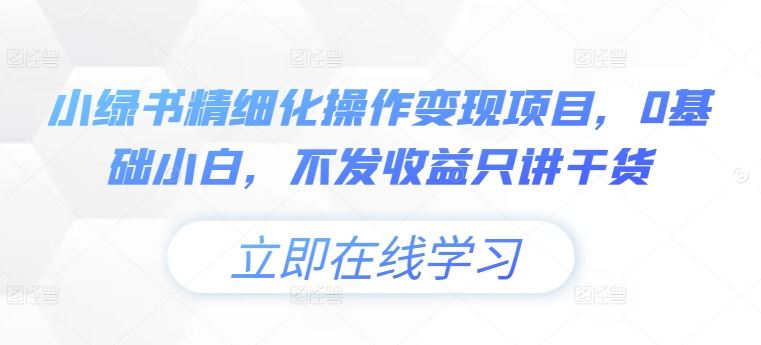 小绿书达人带货模式详解与操作技巧-无双副业