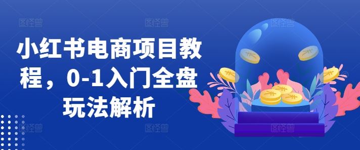 小红书电商项目0-1入门全盘玩法解析-无双副业