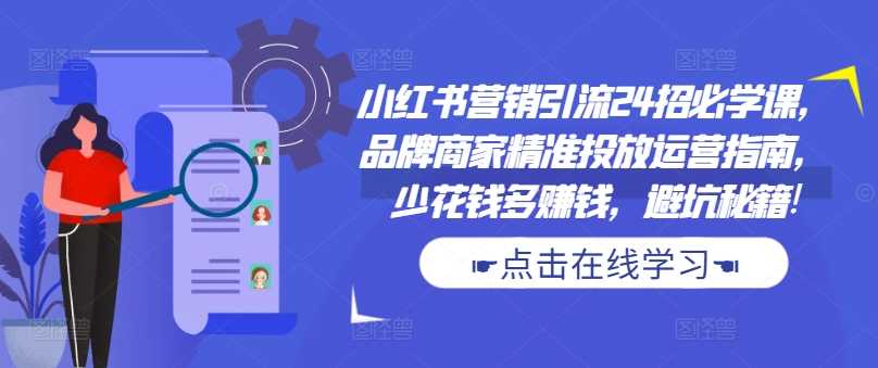 小红书营销引流24招，品牌商家精准投放运营指南-无双副业