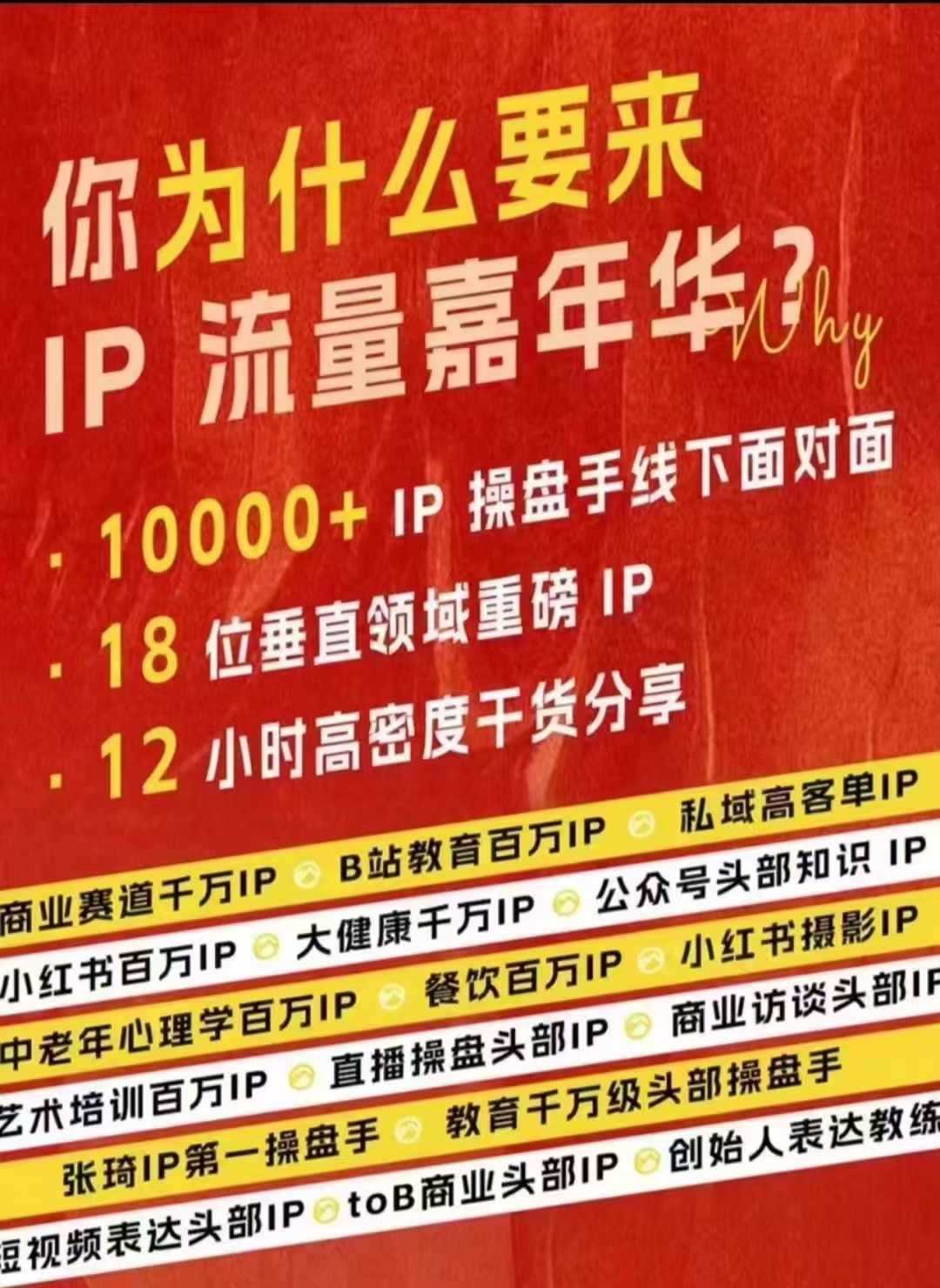 群响IP流量嘉年华现场视频与2024典藏版PPT分享-无双副业