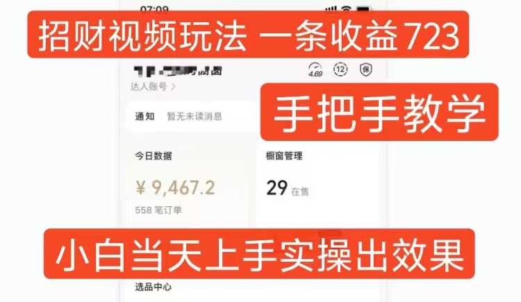 招财视频制作与变现技巧，新手快速上手指南-无双副业