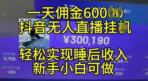 抖音无人直播带货技术揭秘，小白实现24小时管道收益-无双副业