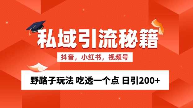 私域流量精准获客的野路子玩法，日引200+用户-无双副业