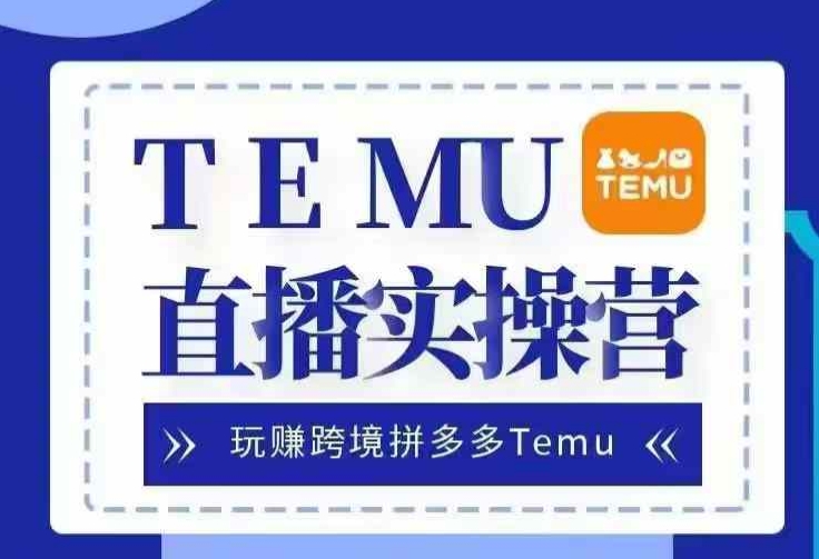 Temu直播实战营：跨境电商运营与选品技巧-无双副业