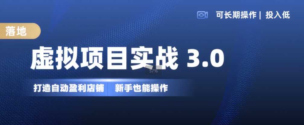 虚拟项目实战：打造自动盈利店铺，新手也能轻松操作-无双副业