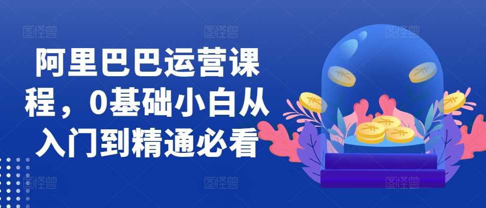 阿里巴巴运营课程：0基础小白从入门到精通-无双副业