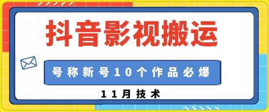 抖音影视搬运技巧：新号10个作品必爆的简单方法-无双副业