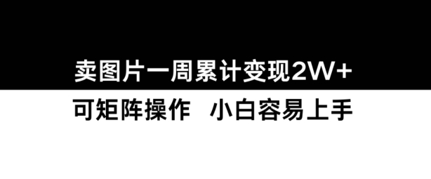 小红书卖图片变现指南：小白轻松上手周赚2W+-无双副业