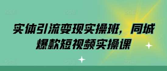 实体店抖音引流变现与爆款短视频制作实战课程-无双副业