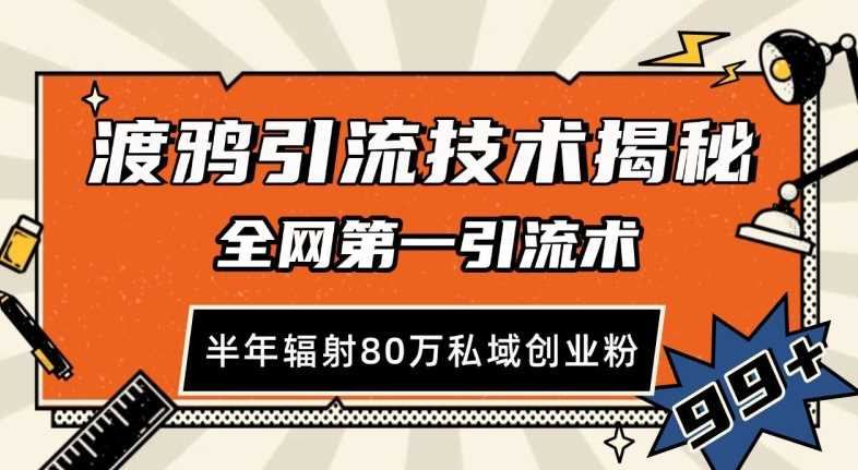 渡鸦引流技术揭秘：半年吸引80万私域创业粉-无双副业
