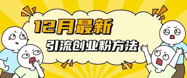 多平台适用最新引流创业粉技巧-无双副业