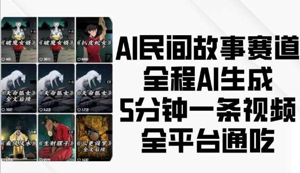 AI生成民间故事视频，全平台高效创作指南-无双副业