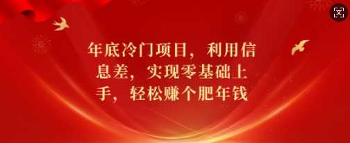 利用信息差实现零基础赚钱的年底冷门项目-无双副业