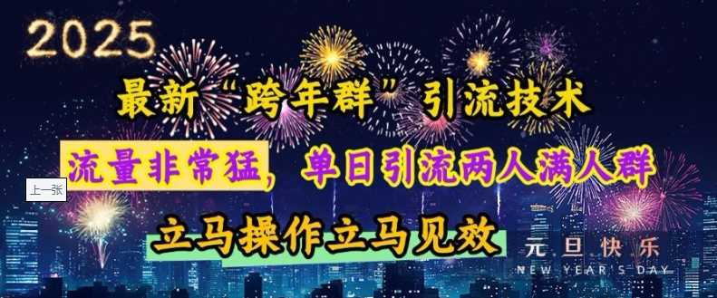 跨年群引流技巧，快速吸引大量用户，立即见效-无双副业