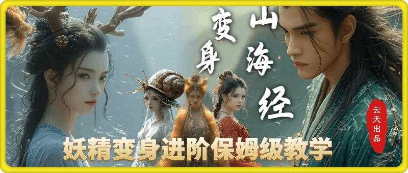 云天AI山海经妖精变身视频教程，进阶保姆级教学-无双副业